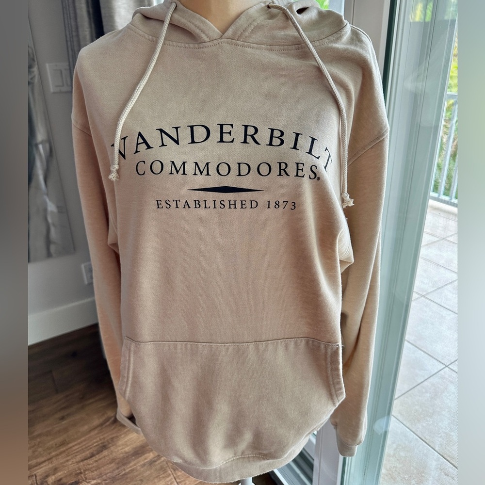 Ladies Tan Vanderbilt Commodores Hoodie Sweatshirt Size M